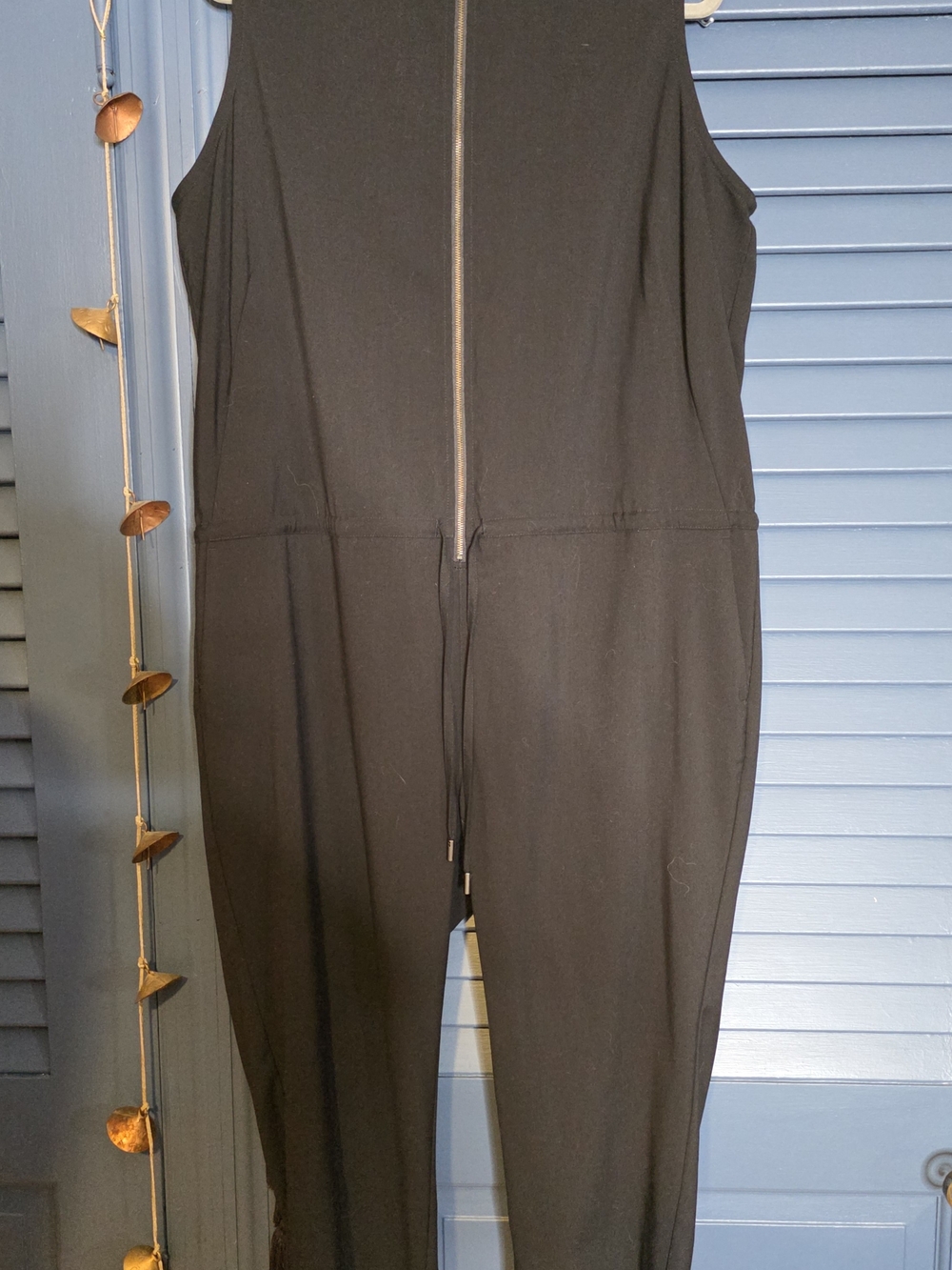 Wildfang Black Sleeveless Zip-Front Jumpsuit